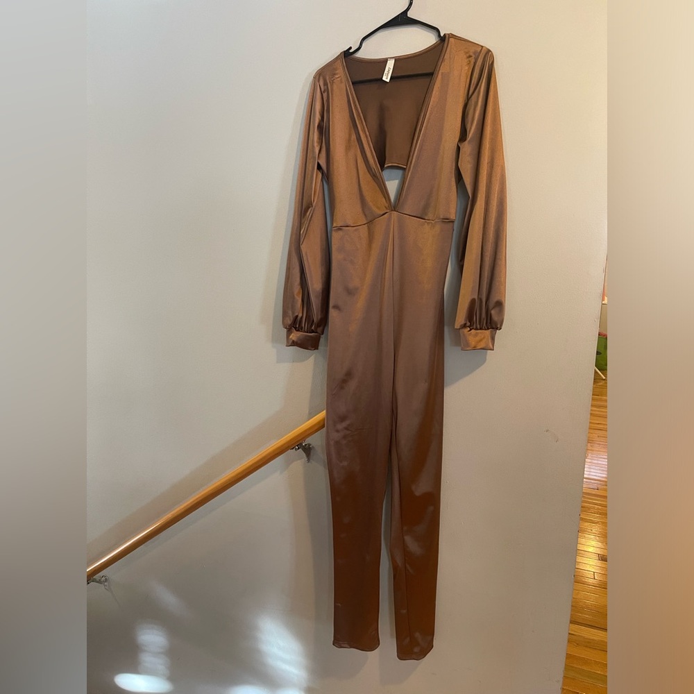 Brown Laqueen Jumpsuit